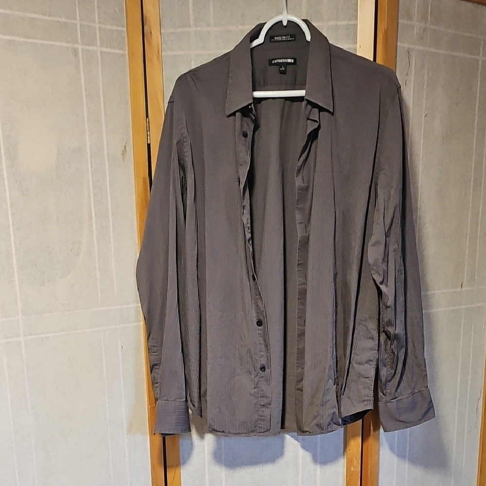 Express Men's Charcoal Dress Shirt